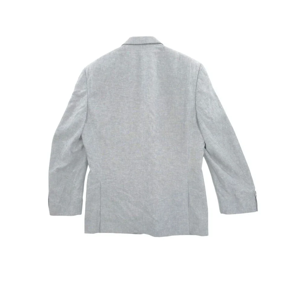 Michael By Michael Kors 42R Linen Blend Gray Sport Coat Vest Preppy Heritage